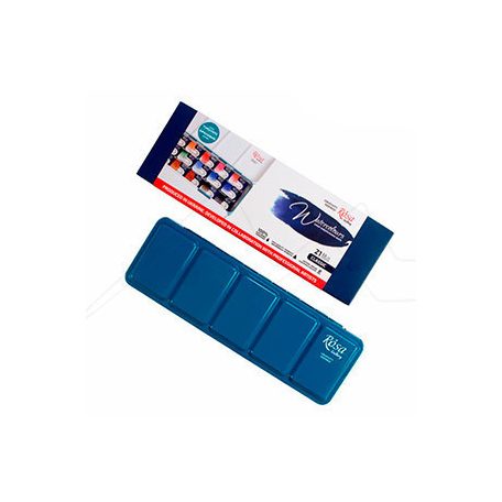 Akvarellfesték készlet, szilkés - Rósa Gallery Classic - 21 x 2,5 ml - fémdobozos