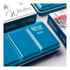 Akvarellfesték készlet, szilkés - Rósa Gallery Urban Sketching Türkiz - 12 x 2,5 ml - fémdobozos