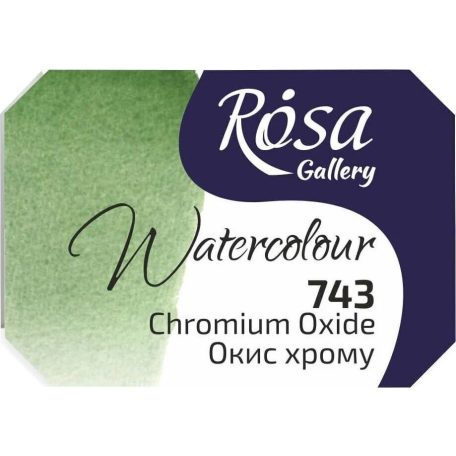 Rósa Gallery akvarell festék - egész szilke 2,5 ml - Krómoxid zöld 743