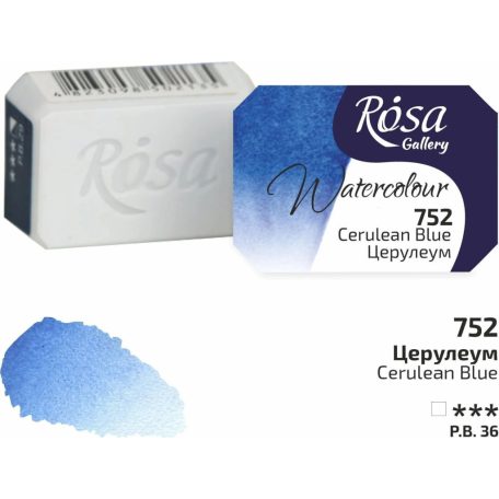 Rósa Gallery akvarell festék - egész szilke 2,5 ml - Cölinkék 752