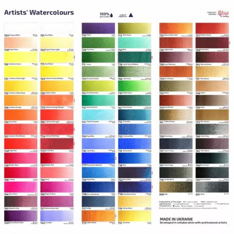 Rósa Gallery akvarell festék - egész szilke 2,5 ml - Cölinkék 752