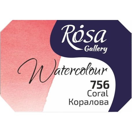 Rósa Gallery akvarell festék - egész szilke 2,5 ml - Korallpiros 756