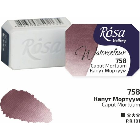 Rósa Gallery akvarell festék - egész szilke 2,5 ml - Caput Mortuum 758