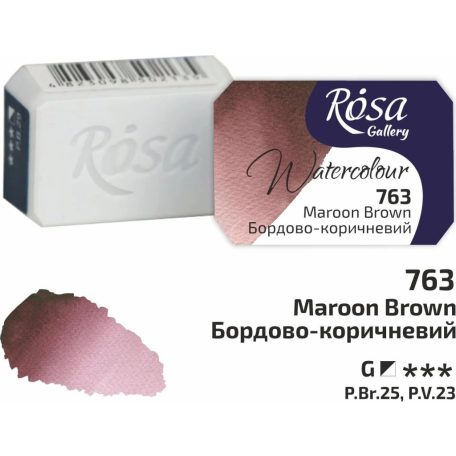Rósa Gallery akvarell festék - egész szilke 2,5 ml - Bordós Barna 763