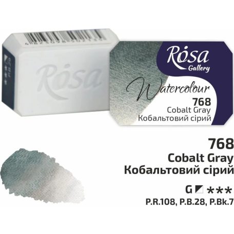 Rósa Gallery akvarell festék - egész szilke 2,5 ml - Kobaltszürke 768