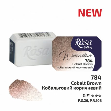 Rósa Gallery akvarell festék - egész szilke 2,5 ml - Kobaltbarna 784