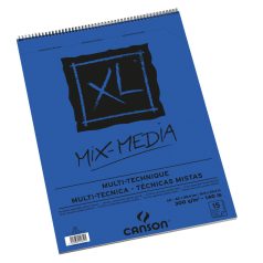 CANSON XL MIX MEDIA fehér rajztömb spirálkötött, mikroperforált 300g/m2 15 ív A2