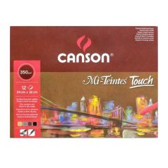 Mi-Teintes Touch CANSON, pasztelltömb ragasztott 350g 12 ív, 4 színű. 24 x 32