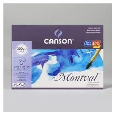 MONTVAL   akvarelltömb,  300 gr, 12 ív, finom, 24 x 32 cm