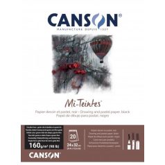 Mi-Teintes CANSON, savmentes színes pasztelltömb, kétoldalas fekete, 32x41 cm