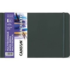   CANSON Graduate Landscape Mixed Media könyv, keménykötésű 200g/m2 36 lap 72 oldal A5