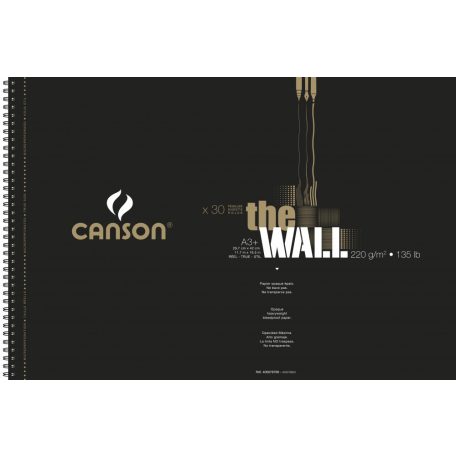 THE WALL kétoldalas Layout-papír tömb, grafikai filctollhoz 220gr 30 ív 29,7 x 43,7