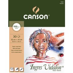   Ingres Vidalon CANSON, savmentes Ingres-papír, tömb kiszerelés 100g/m2 fehér 32 x 41