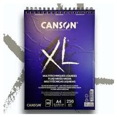 CANSON XL Fluid Mix Media tömb, spirálkötött, mikroperforált 250g/m2 40 ív A3