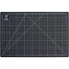 Vágóalátét - öngyógyuló vágólap, centiméteres beosztással, Szürke színű - DAFA - A3-as méret, 45x30 cm, 3 mm vastag