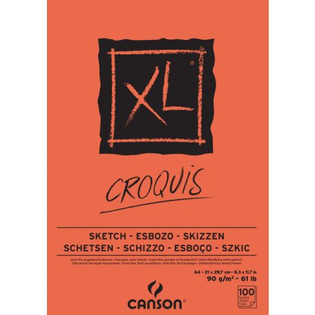 CANSON XL CROQUIS , csontfehér, skiccpapír-tömb, rövid 90gr 100 ív A4