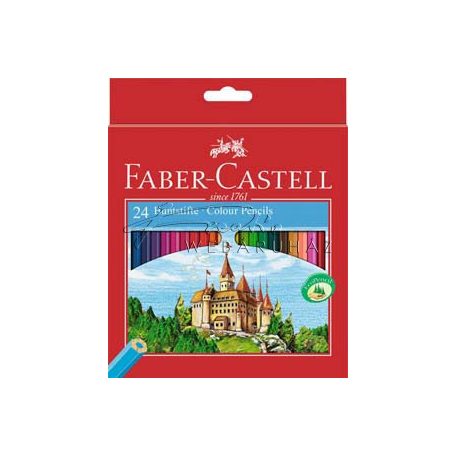 Színes ceruza készlet, Faber-Castell, 24 színű színesceruza készlet