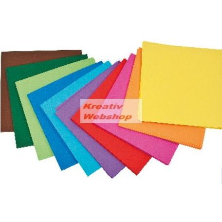 Origami papír, 10 színű vegyes színes hajtogató készlet, 10x10 cm, 500 lapos, gazdaságos kiszerelés