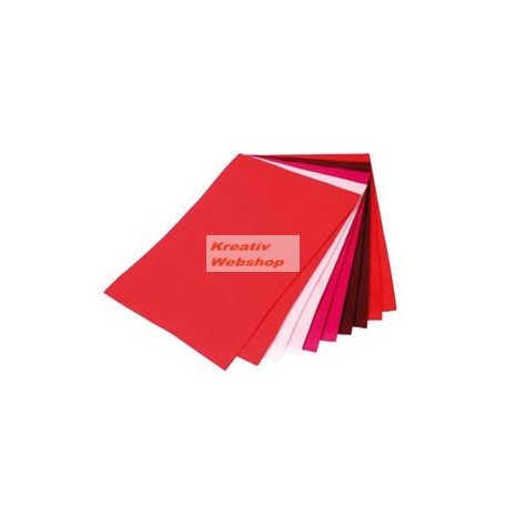 Filclap csomag - A4, piros színek, 10 lap