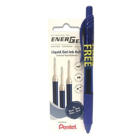 Pentel zseléstollbetét 0,35 mm - Kék - Pentel Energel tollakhoz: BL77, BL57, BL407, BL107