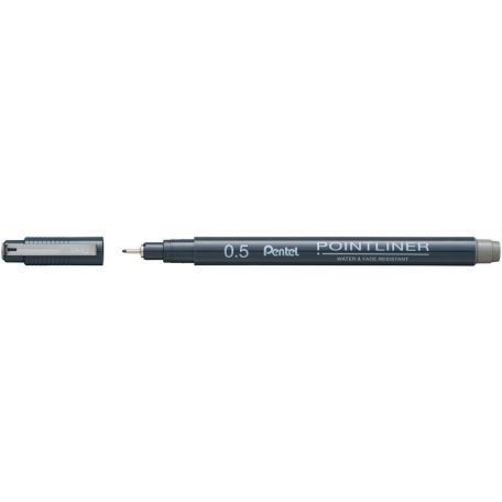 Pentel Pointliner tűfilc 0,5 mm - szürke 