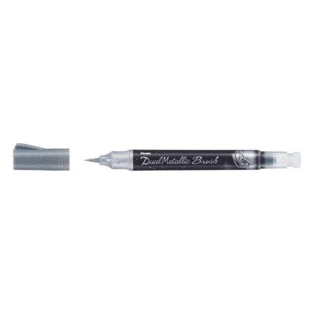 Pentel Dual Metallic Brush ecsettoll - ezüst