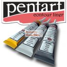 Kontúrozó festékek készletben - PENTART - arany, ezüst, fekete szett