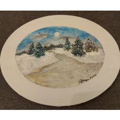 Keretre feszített festővászon, ovális - 20x30 cm