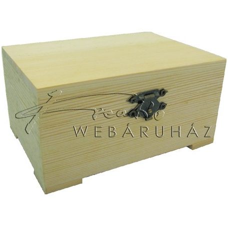 Díszíthető fa doboz, tégla alakú, 12,5 x 9 x 6,3 cm