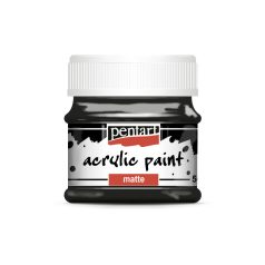 Kreatív hobby - Matt akrilfesték 50 ml fekete
