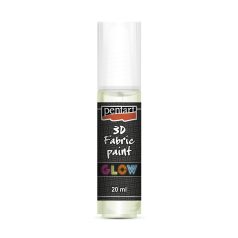   Pentart Textilfesték 3D sötétben világító 20 ml Halványzöld
