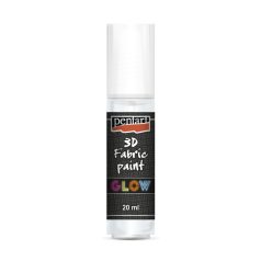   Pentart Textilfesték 3D sötétben világító 20 ml Halványkék