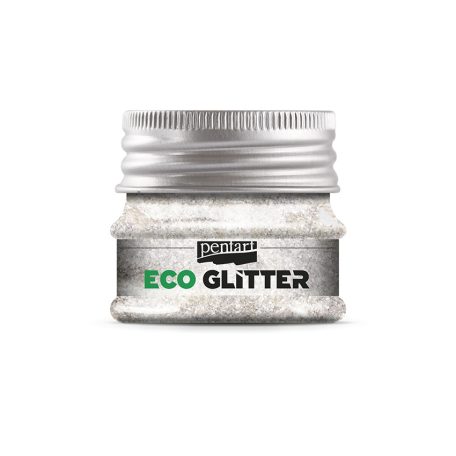 Pentart Eco Glitter ezüst, extra finom min. 15 g