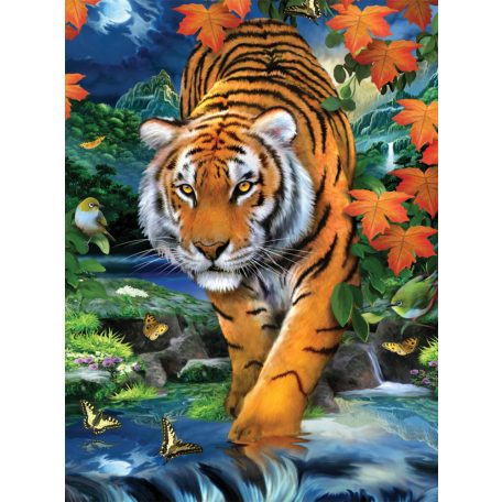 Kreatív hobby kifestő számokkal - Tigris vadászaton