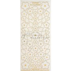 Ezüst Virág, levél, átlátszó Peel-Off