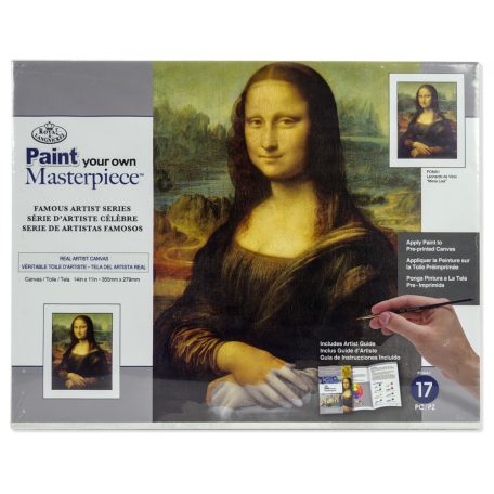 Kifestő készlet vászonra, akrilfestékkel, ecsettel, felnőtteknek - 23x31 cm - Mona Lisa