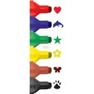 Nyomdázó készlet, filctollas - 6 szín és 6 forma