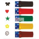 Nyomdázó készlet, filctollas - 6 szín és 6 forma