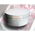 Papírdoboz készlet, kerek fehér dobozok, FEHÉR, 12-10-8cm - 3 db-os készlet