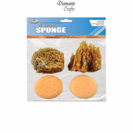 Tengeri festőszivacs és szintetikus szivacskorong vegyes készlet 4 db