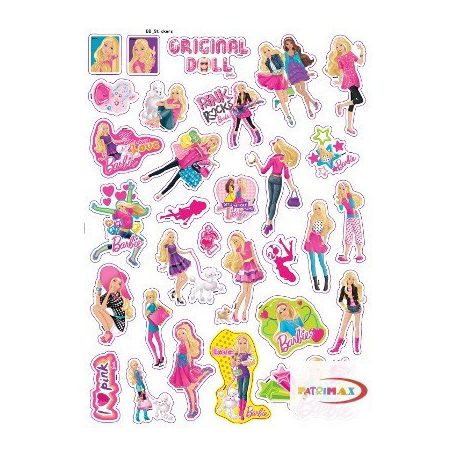 Kicsi karton Barbie matricák