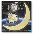 Fluoreszkáló hold és csillagok - sötétben világító szobamatrica készlet