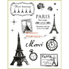 Akrilnyomda - Párizsi romantika 12 db-os, 20x14cm