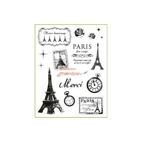 Akrilnyomda - Párizsi romantika 12 db-os, 20x14cm