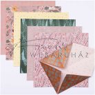 Origami papír 15x15 cm - 60 lapos készlet - Természetes anyagok, 10 féle design