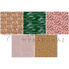 Origami papír 15x15 cm - 60 lapos készlet - Természetes anyagok, 10 féle design