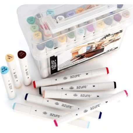 Filctoll készlet, AZURE Premium Marker, 40 db-os szett