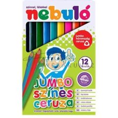   Színes ceruza készlet, háromszögletű, jumbo, NEBULÓ, 12 különböző szín - Nagy átmérőjű "Waldorf" színesceruza készlet