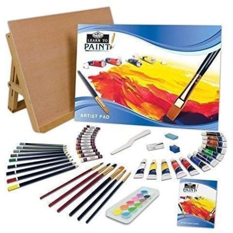 Művészkészlet, festő- és rajzkészlet, asztali festőállvánnyal, vegyes - Royal 59