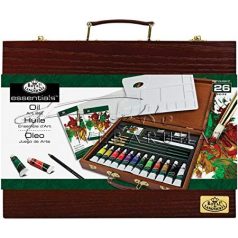 Óriás olajfestő készlet haladóknak, fadobozos - Royal Oil Brush 33 - 36x19x7 cm